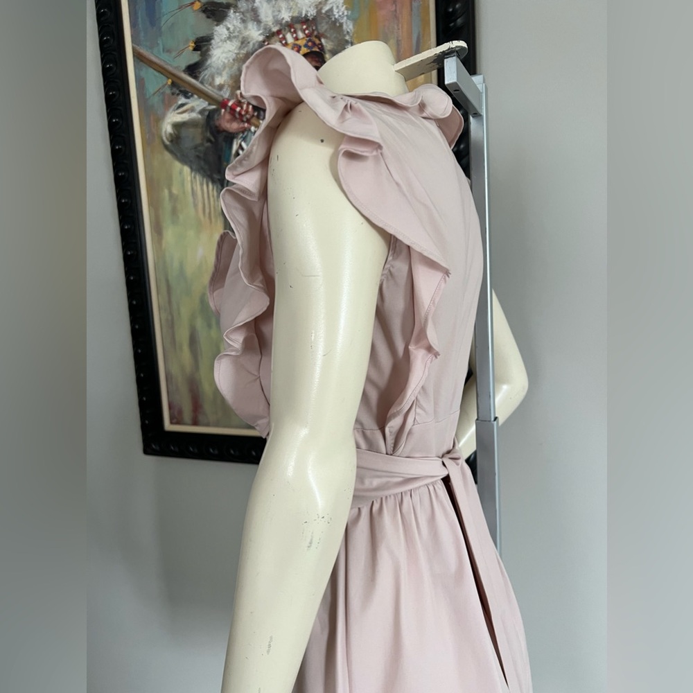 RED Valentino V-Neck Ruffled A-Line Dress - Picture 9 of 15
